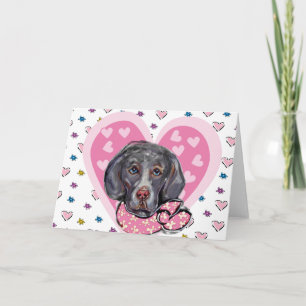 Weimaraner Valentine Holiday Card