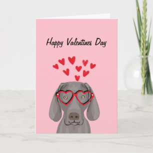 Weimaraner Valentines Love Card