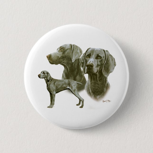 Weimeraner 2 Inch Round Button (Front)