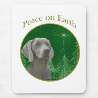 Weimeraner Peace on Earth Mouse Pad