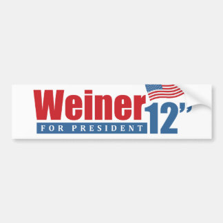 Weiner 2012 Inches - Bumper Sticker