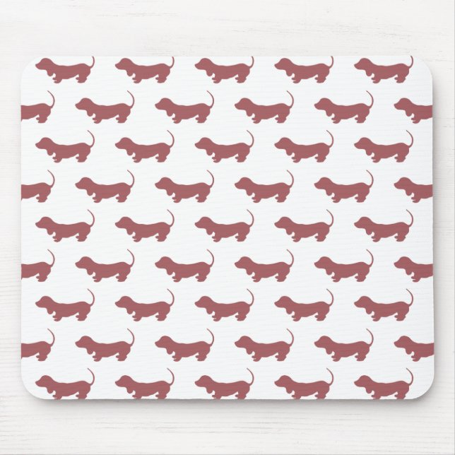 Weiner Dog Dachshund Pattern Mouse Pad (Front)