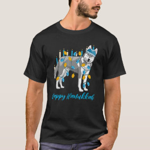 Weiner Dog Menorah Festive Mazel Tov Hanukkah Jewi T-Shirt