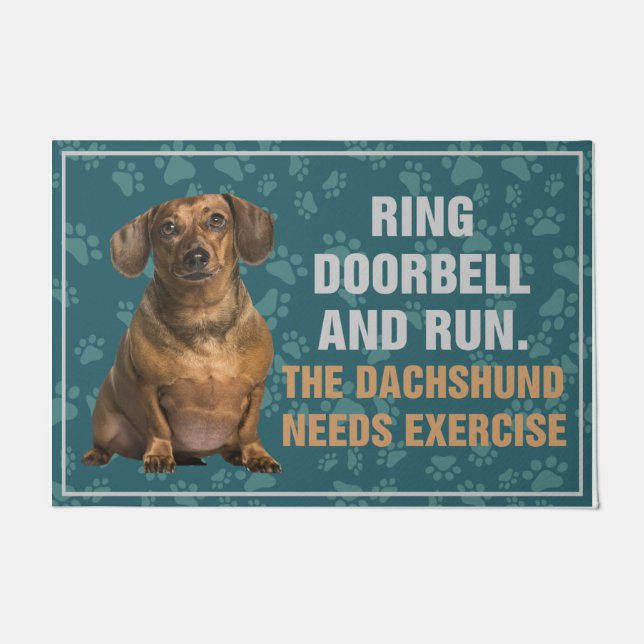 Weiner Doormat - Funny Gift - Dachshund Doormat (Front)