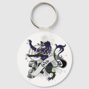 Weir Tartan Lion Keychain