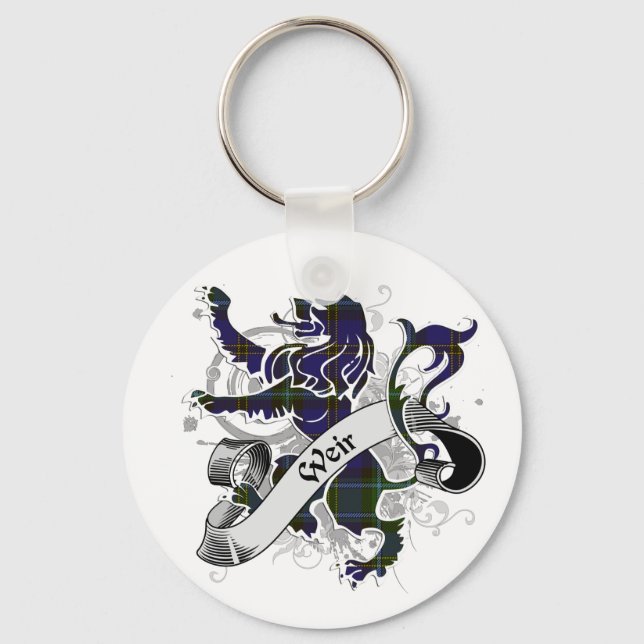 Weir Tartan Lion Keychain (Front)