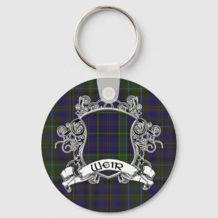 Weir Tartan Shield Keychain