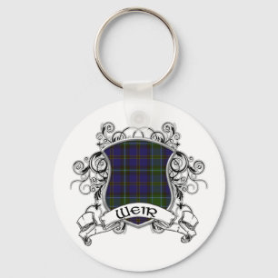 Weir Tartan Shield Keychain