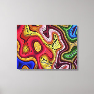 Weird Abstract Typography Canvas Print