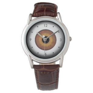 Weird Brown Eye Eyeball Custom Wrist Watch