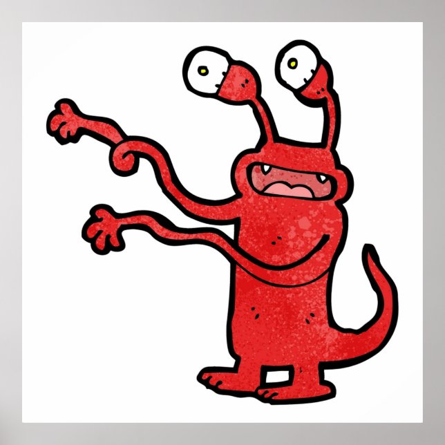 weird cartoon monster poster (Front)