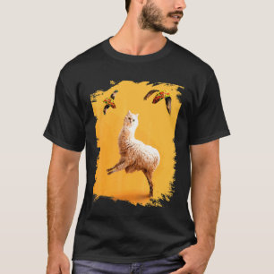 Weird Cat Llama with Flying Taco T-Shirt