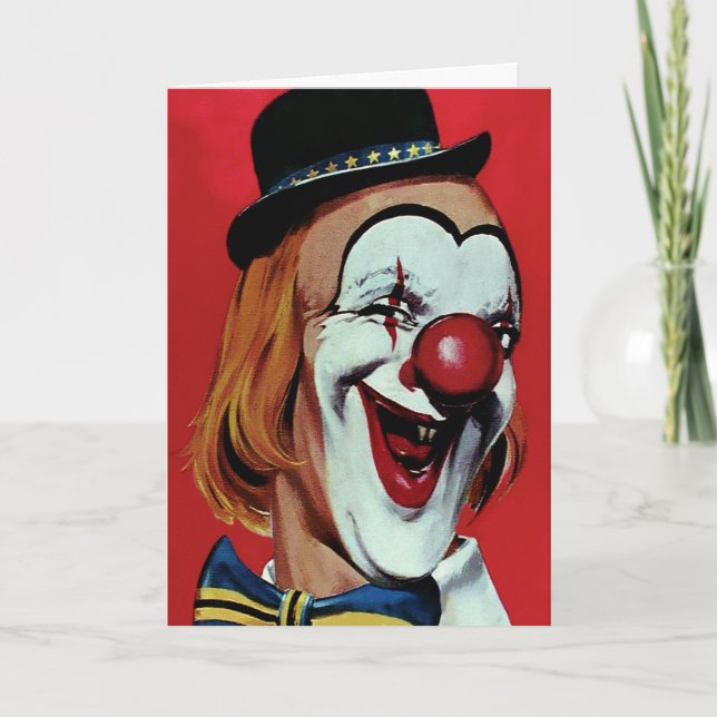 Weird Clown Birthday Card (Front)