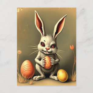 Weird Easter Bunny Postcard