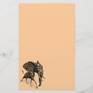 Weird Elephant Giraffe Hybrid Stationery