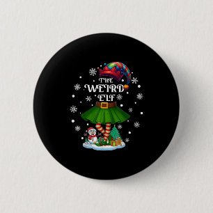 Weird Elf Squad Xmas Women Girls Mom Christmas Fam 2 Inch Round Button