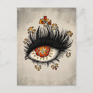 Weird Eye Of Lava Digital Dark Art Postcard