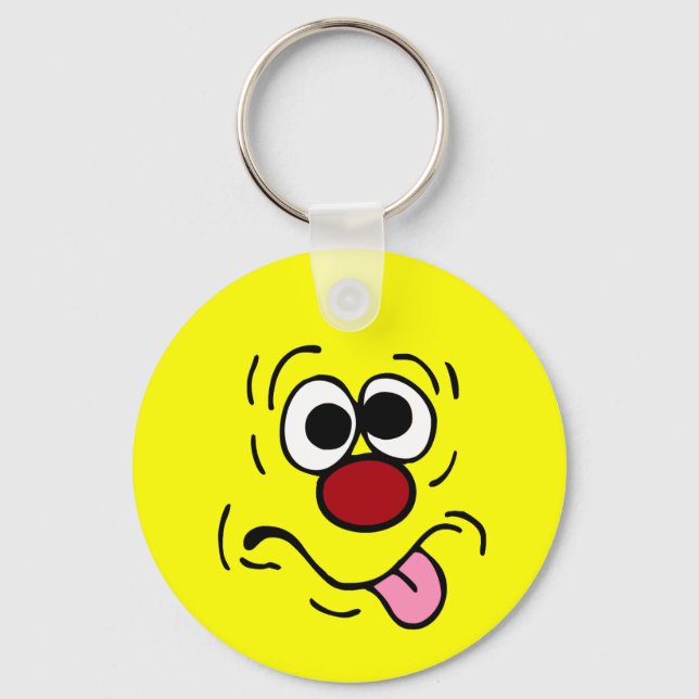Weird Face Grumpey Keychain (Front)