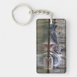 Weird Fantasy Anglerfish Graffiti Keychain