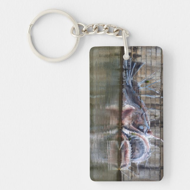 Weird Fantasy Anglerfish Graffiti Keychain (Front)