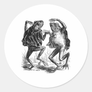Weird Frogs Dancing - Vintage Frogs  Classic Round Sticker