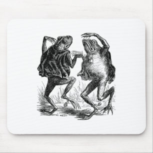Weird Frogs Dancing - Vintage Frogs Mouse Pad