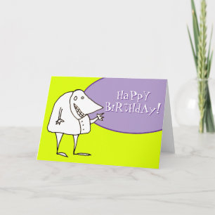 Weird Funny Cartoon Guy Happy Birthday Card