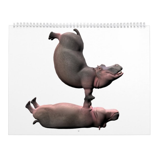 Weird Funny Hippos 2025 Kalender Calendar (Cover)