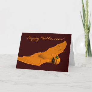 Weird Halloween Bat Card