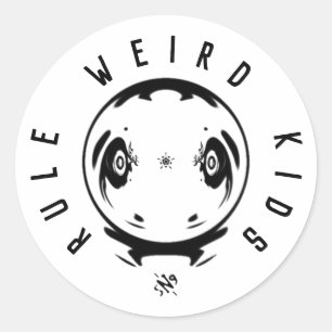 Weird Kids Rule Sticker – Funny Weirdness Motto