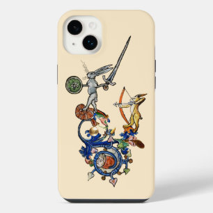 WEIRD MEDIEVAL BESTIARY,Killer Rabbits with Sword  iPhone 14 Plus Case