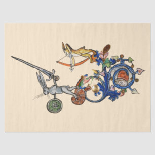 WEIRD MEDIEVAL BESTIARY,Killer Rabbits with Sword  Tissue Paper