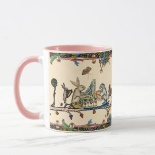 WEIRD MEDIEVAL BESTIARY MAKING MUSIC,Rabbit, Dog Mug