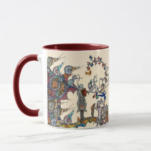 WEIRD MEDIEVAL BESTIARY WAR, KNIGHTS,GIANT SNAILS  MUG