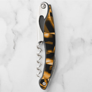 Weird medley of burnt ribbons, orange and black corkscrew