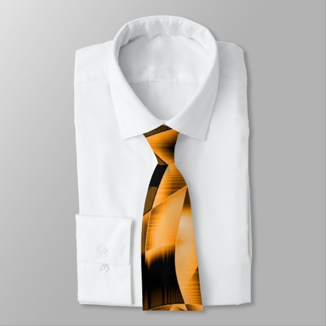 Weird medley of burnt ribbons, orange colour tie (Tied)
