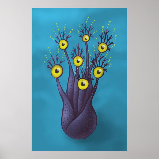 Weird Monster Horror Fantasy Art Poster (Front)