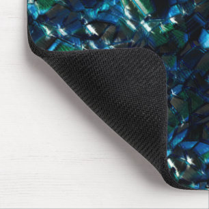 Weird mosaic over dark background and hazy sparkle mouse pad