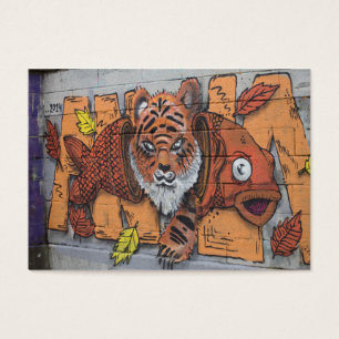 Weird Orange Tiger Fish Graffiti