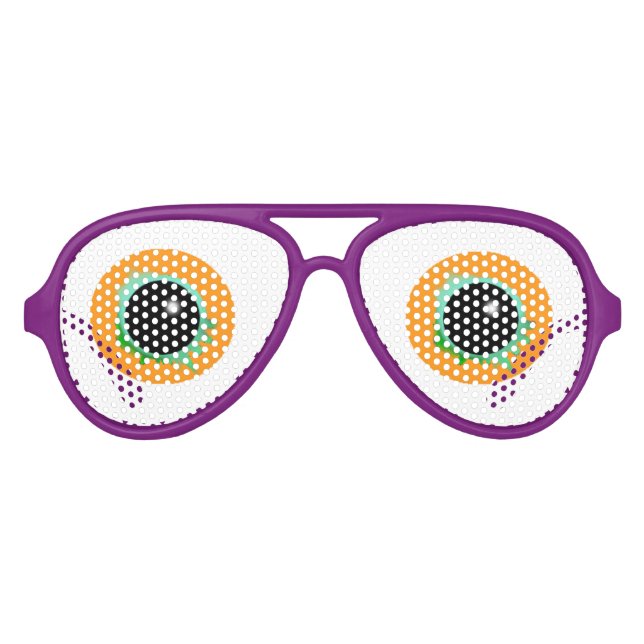 WEIRD Orange Yeux Googy Goggle lunettes (Devant)