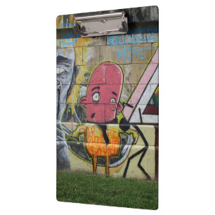 Weird Pink Figure Of Fun Clipboard