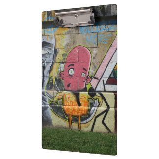 Weird Pink Figure Of Fun Clipboard