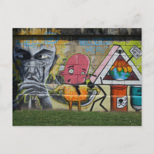 Weird Pink Figure Of Fun Postcard