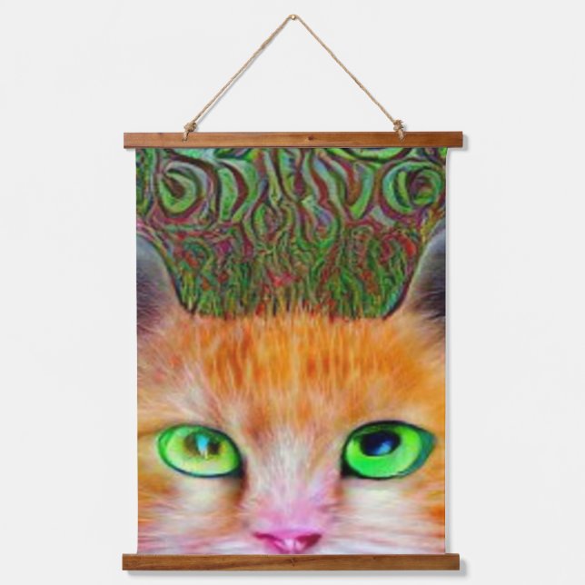 weird psychedelic kool katz 25 hanging tapestry (Front)