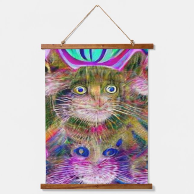 weird psychedelic kool katz 39 hanging tapestry (Front)