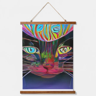 weird psychedelic kool katz 8 hanging tapestry