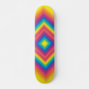 Weird Rainbow Square Skateboard