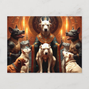 Weird Ritual Scene with Dogs Postcard