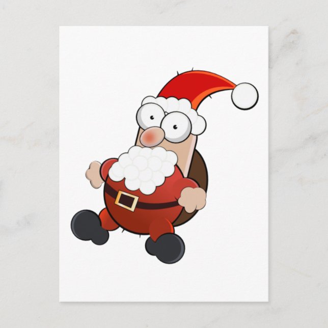 Weird Santa Claus Holiday Postcard (Front)