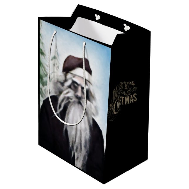 Weird Santa Medium Gift Bag (Back Angled)